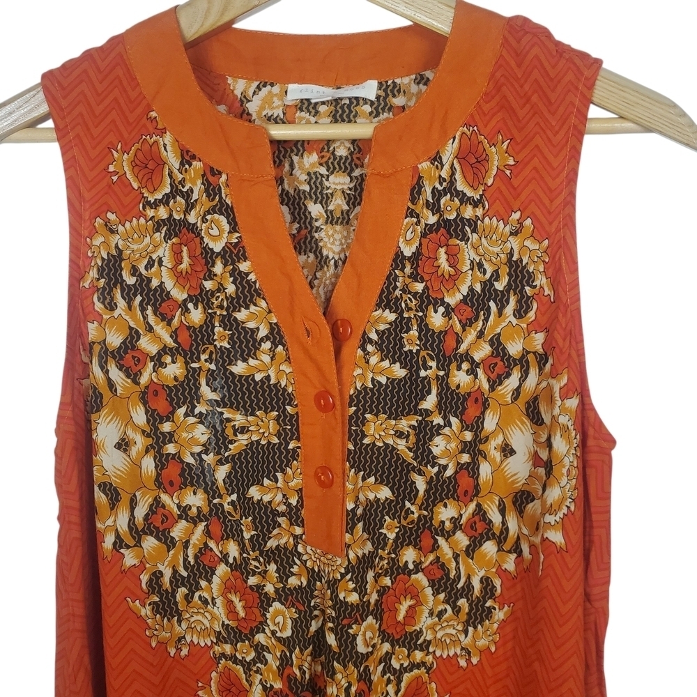 Flint & Moss Orange Sleeveless Maxi Dress. SP. #295 - Picture 2 of 10